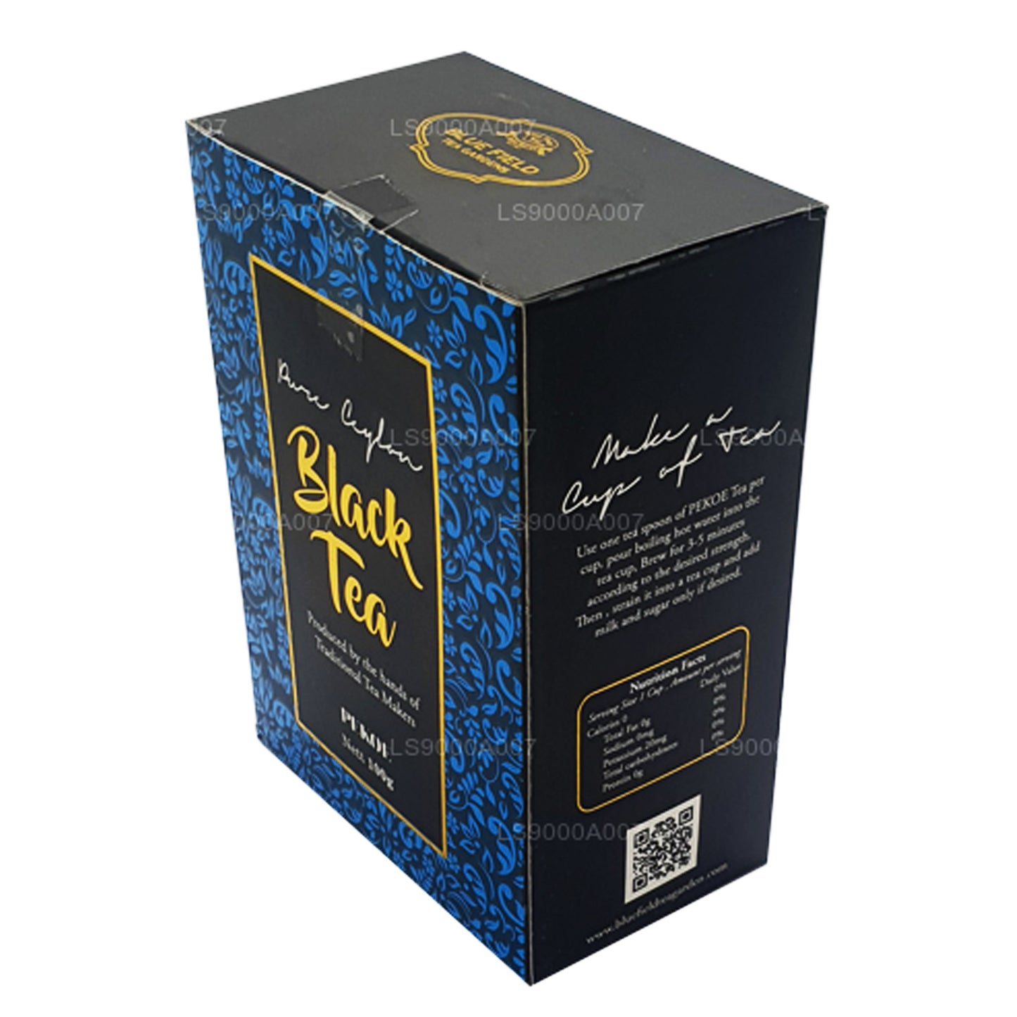 Blå felt ren Ceylon PEKOE kvalitet sort løs te (100 g)