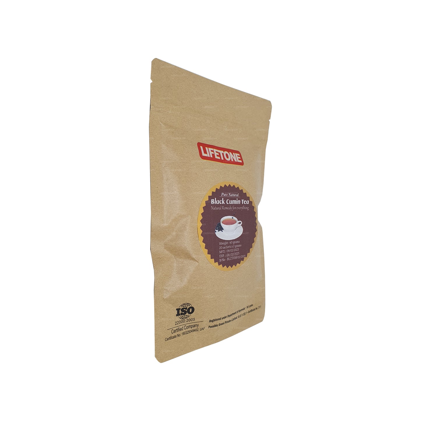 Lifetone sort spidskommen te (40g)