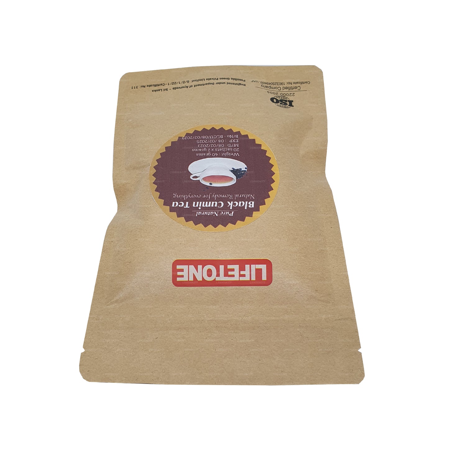 Lifetone sort spidskommen te (40g)