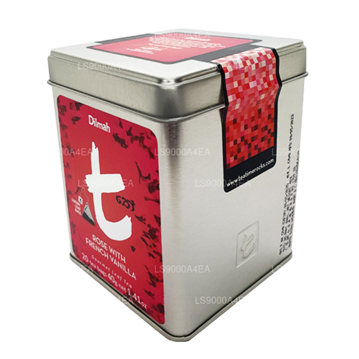 Dilmah T-serie Rose med fransk vanilje 20 teposer Leaf te (40g)