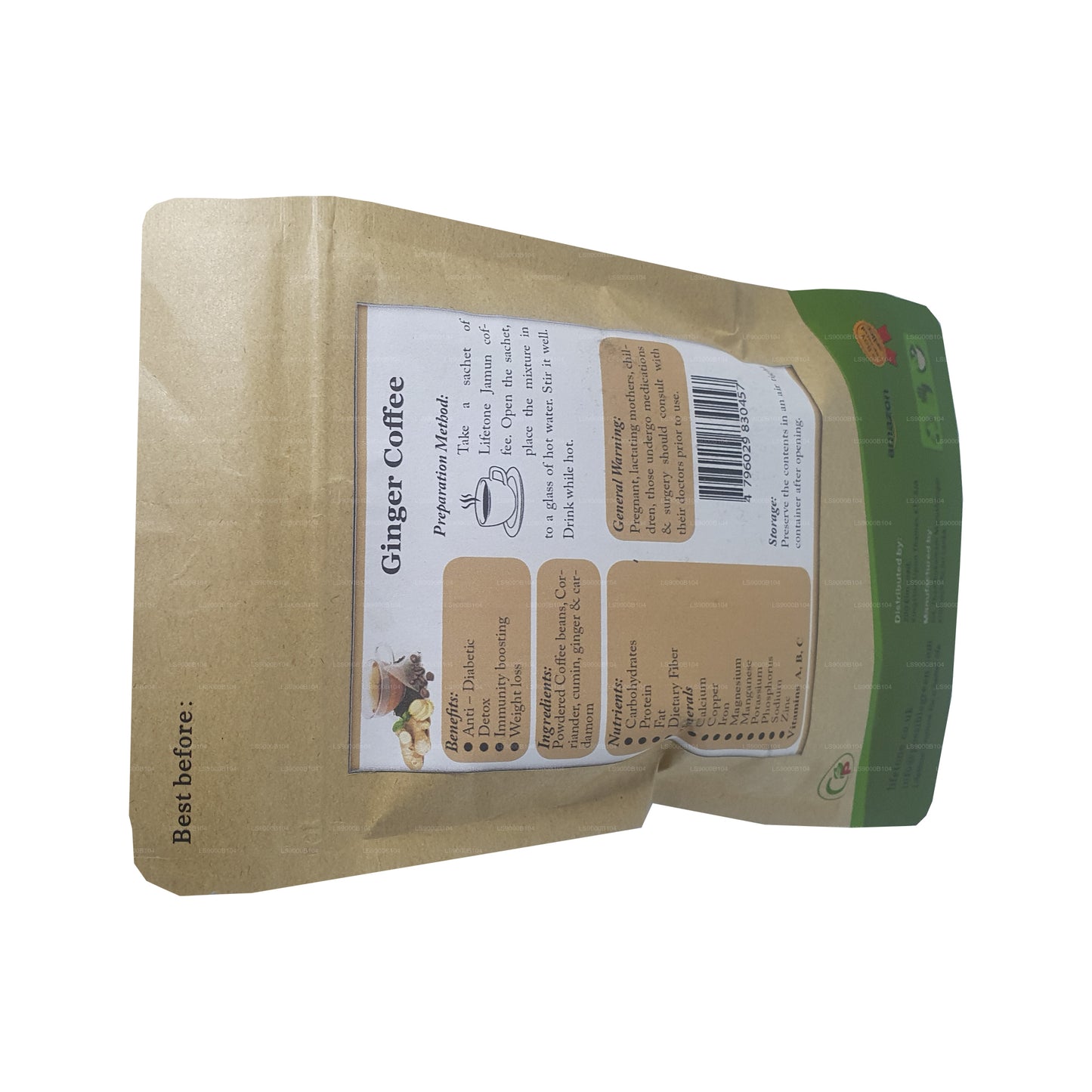 Lifetone Ginger Coffee (40g) 20 Tea Bags