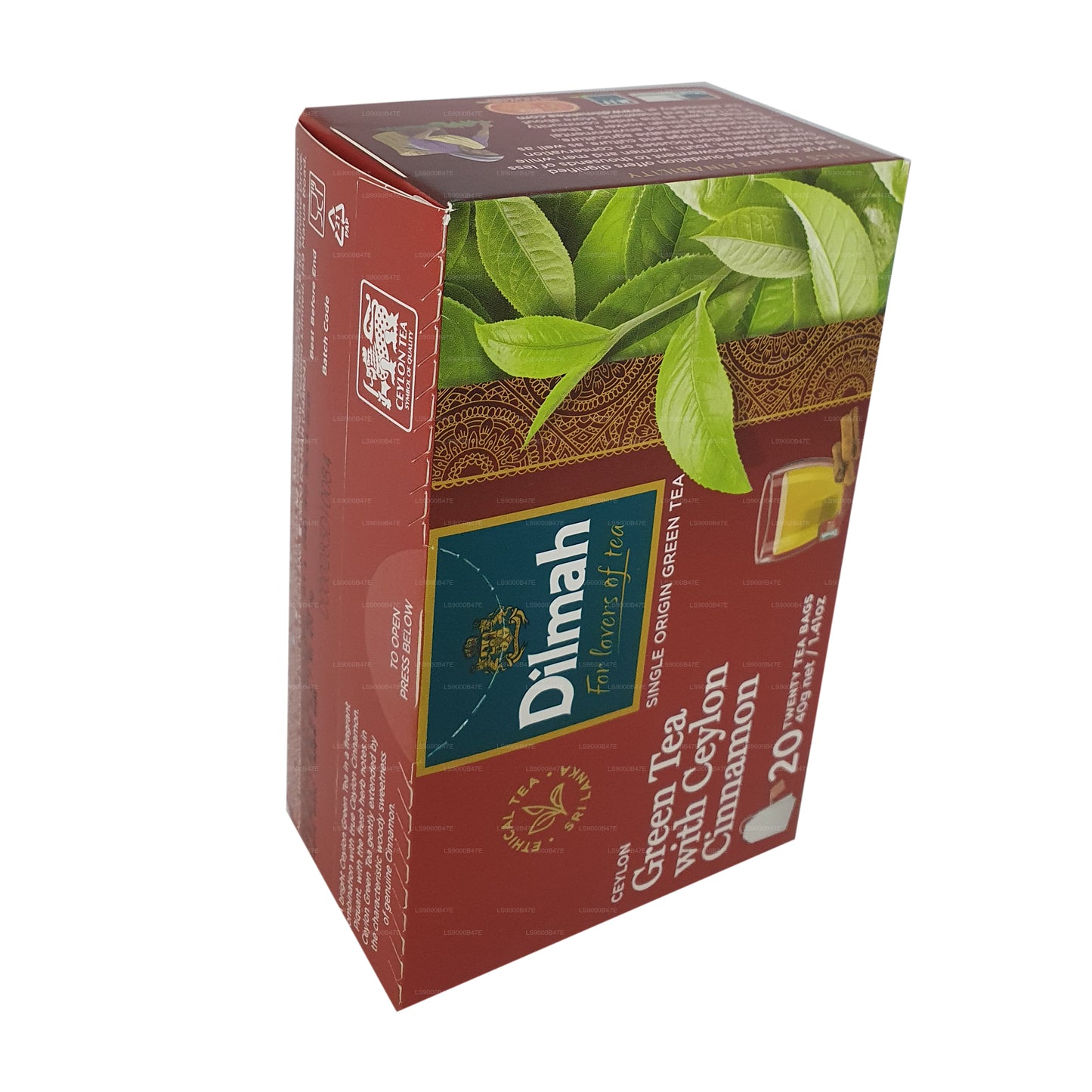 Dilmah Ceylon grøn te med Ceylon kanel (40g) 20 teposer