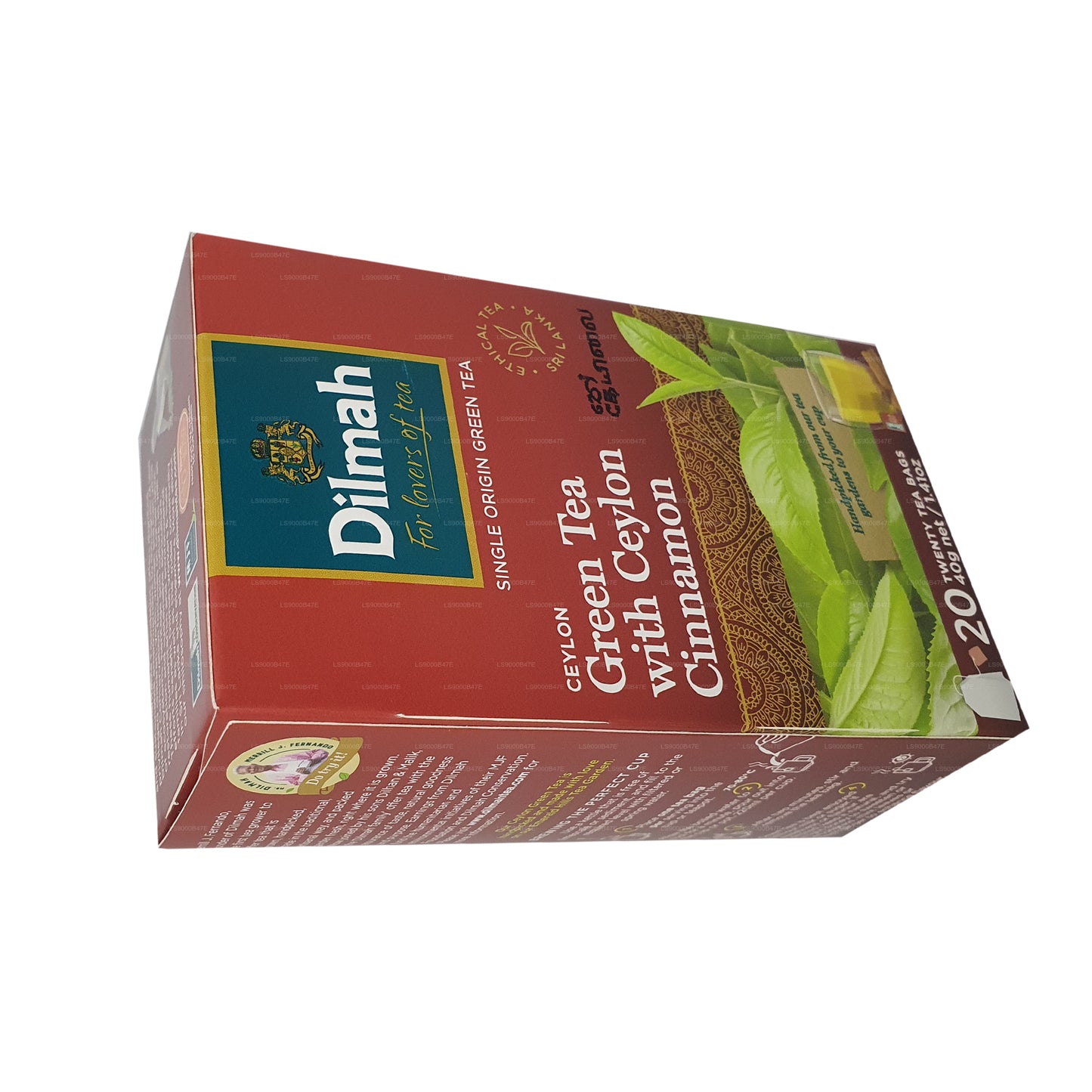 Dilmah Ceylon grøn te med Ceylon kanel (40g) 20 teposer