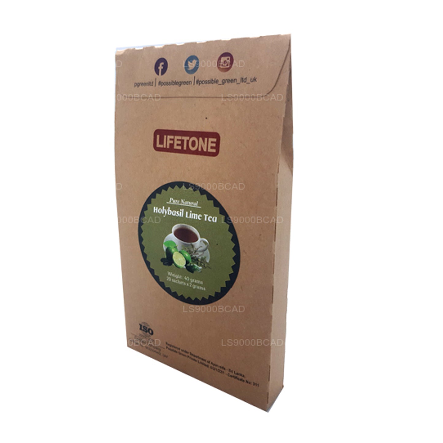 Lifetone hellige basilikum lime te (40g)