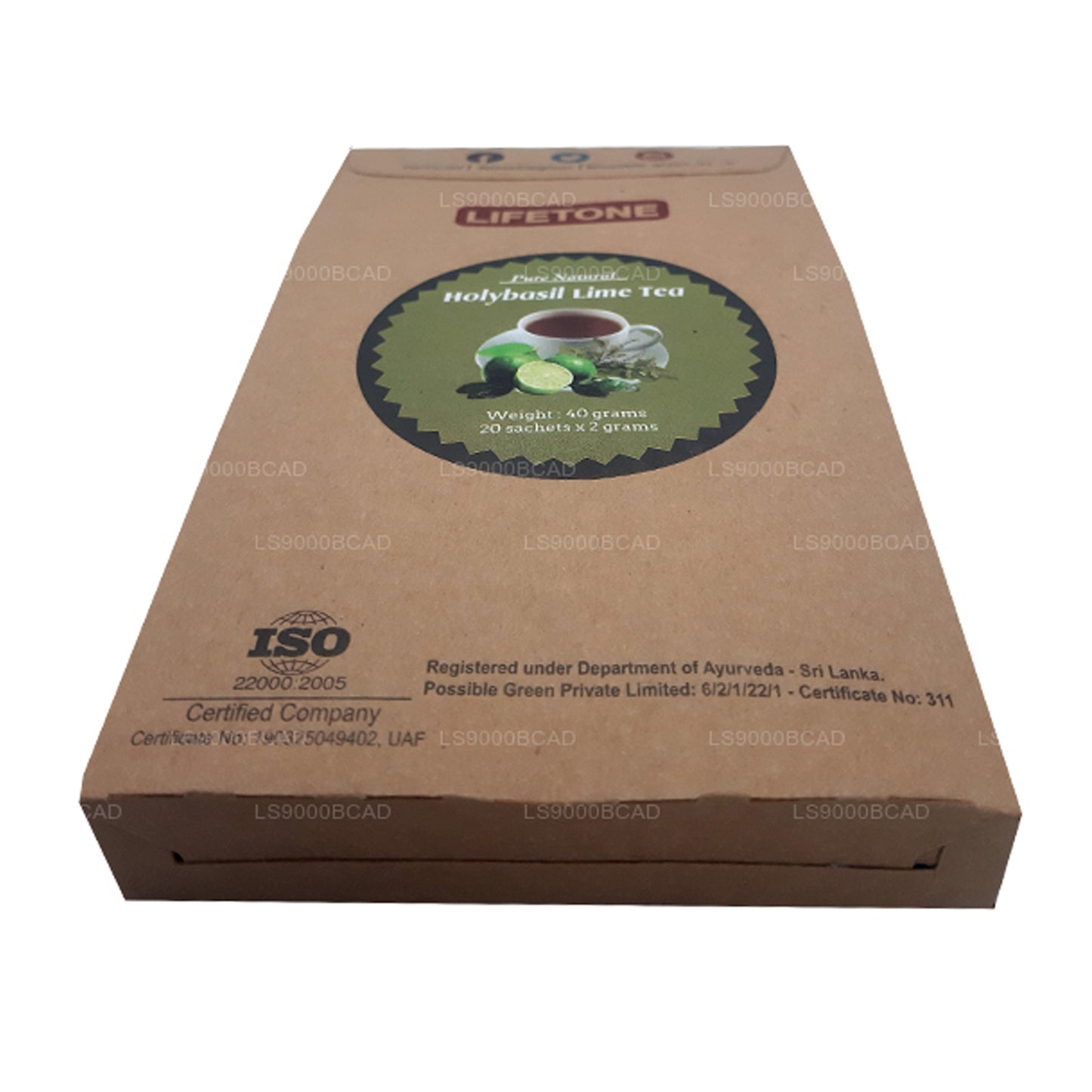 Lifetone hellige basilikum lime te (40g)