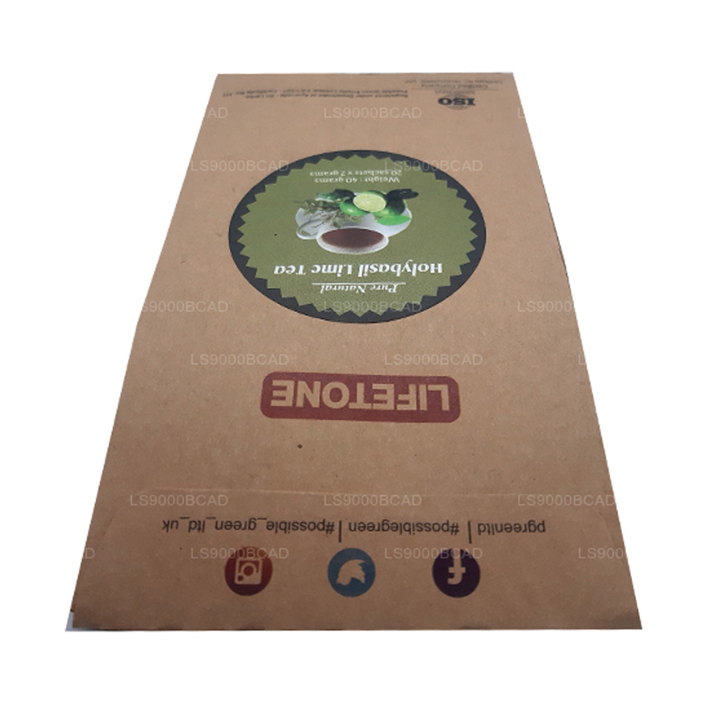 Lifetone hellige basilikum lime te (40g)