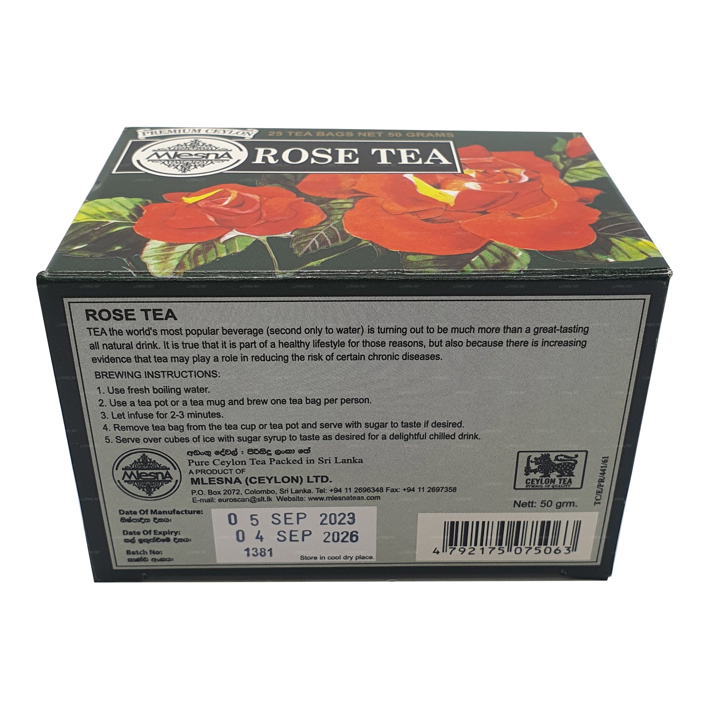 Mlesna Rose Te (50g) 25 tebreve