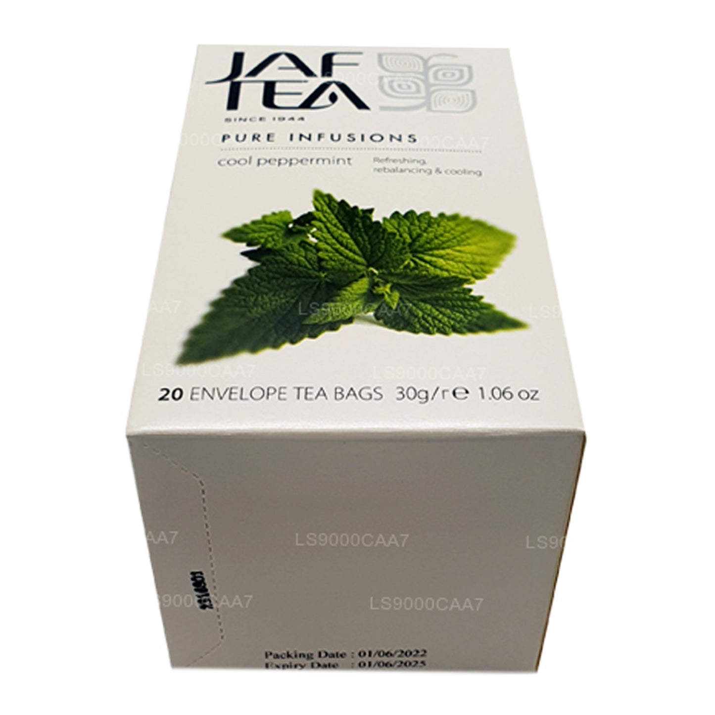 Jaf Tea Pure Infusions Collection Cool Pebermynte Folie Envelop Teposer (30g)
