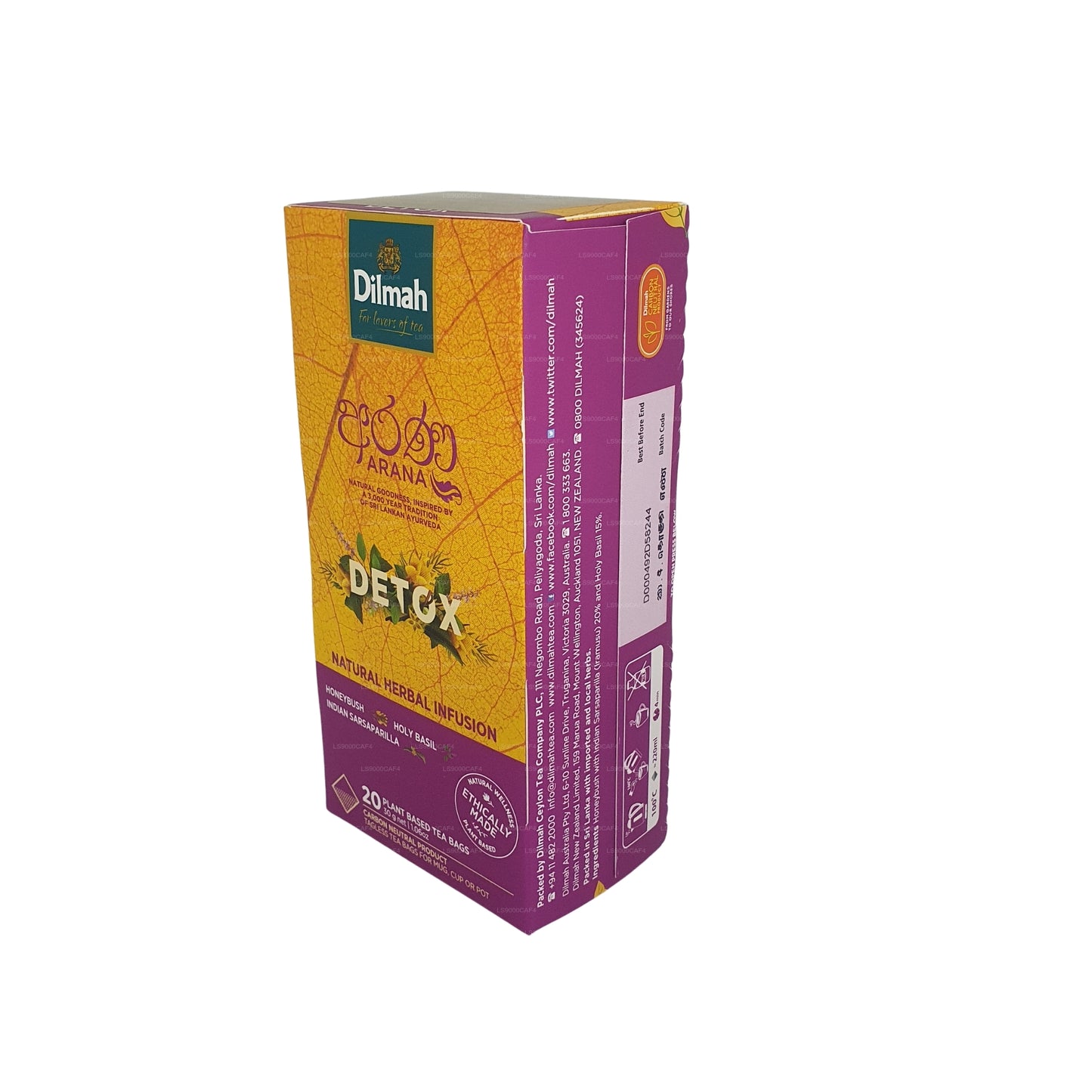 Dilmah Arana Detox naturlig urteinfusion (20 tagless teposer)