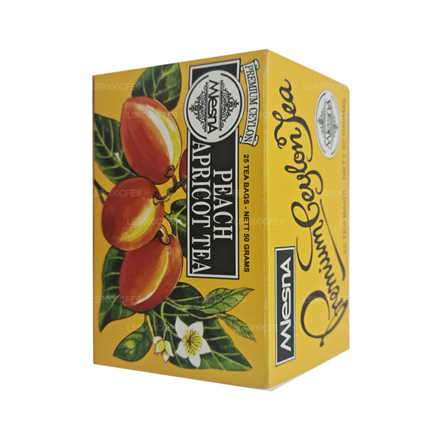 Mlesna Fersken Abrikos Te 25 Tebreve (50g)