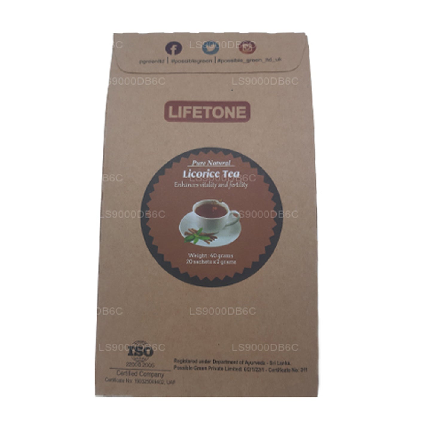 Lifetone lakrids te (40g)