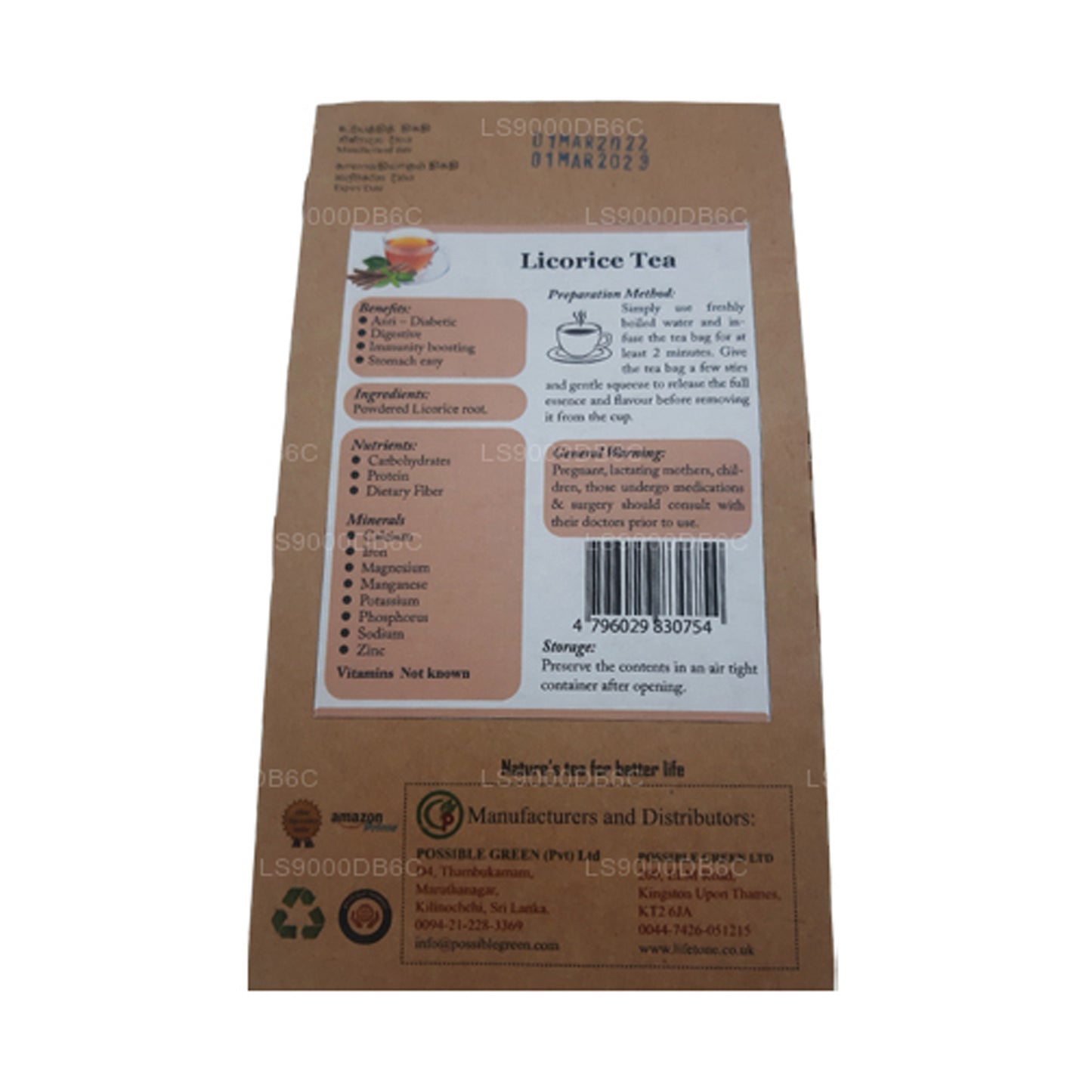 Lifetone lakrids te (40g)