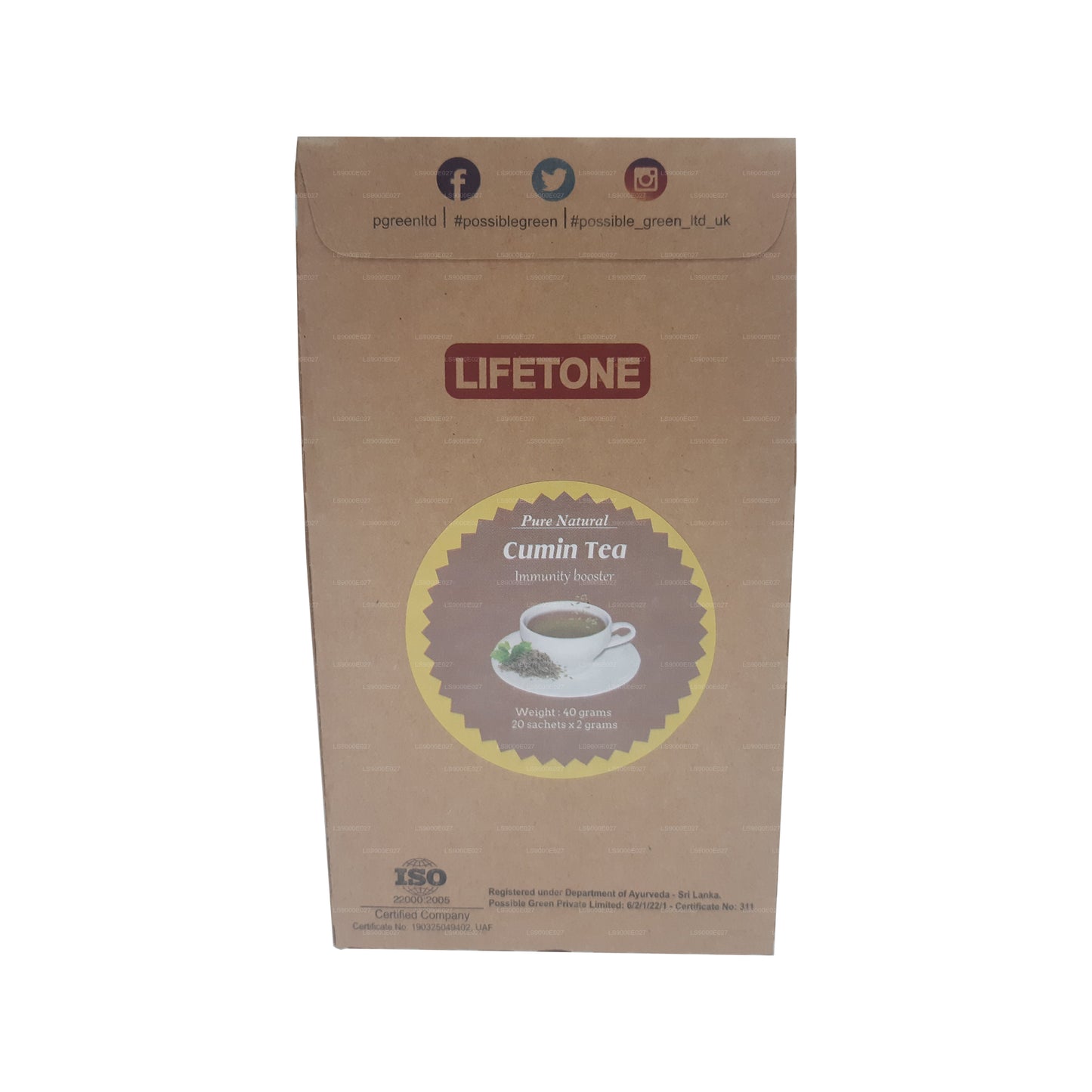 Lifetone spidskommen te (40g) 20 teposer