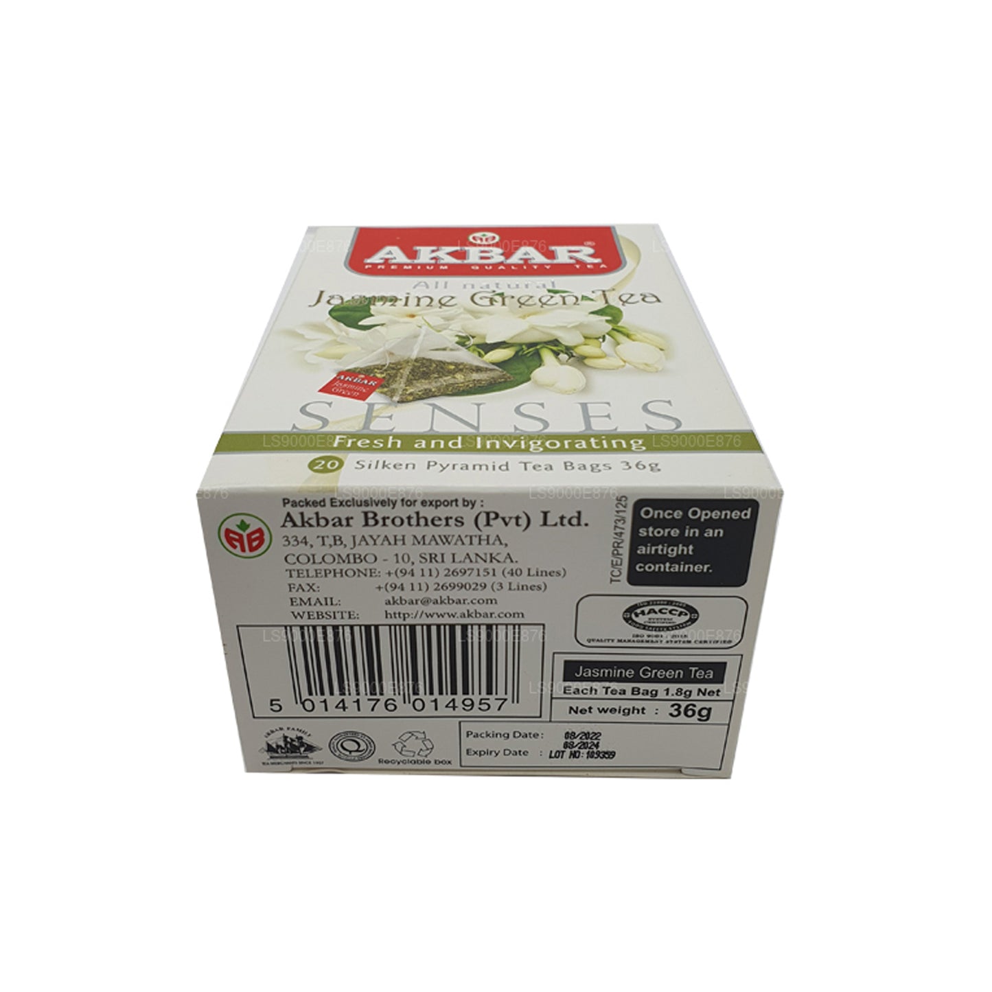 Akbar Jasmine Grøn Te (36g) 20 Teposer