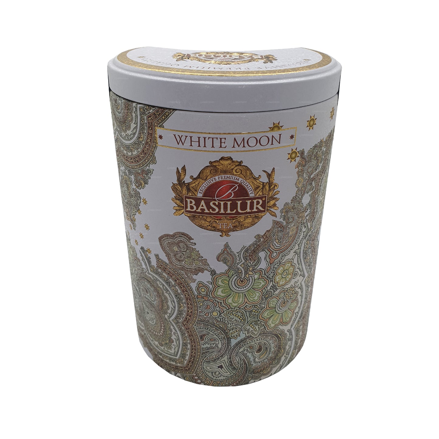 Basilur orientalsk „White Moon“ (100 g) Caddy
