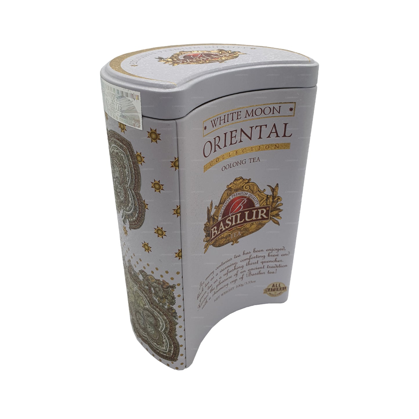 Basilur orientalsk „White Moon“ (100 g) Caddy