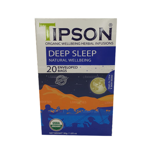Tipson Organic Deep Sleep Natural Wellbeing (30g) 20 indhyllede teposer
