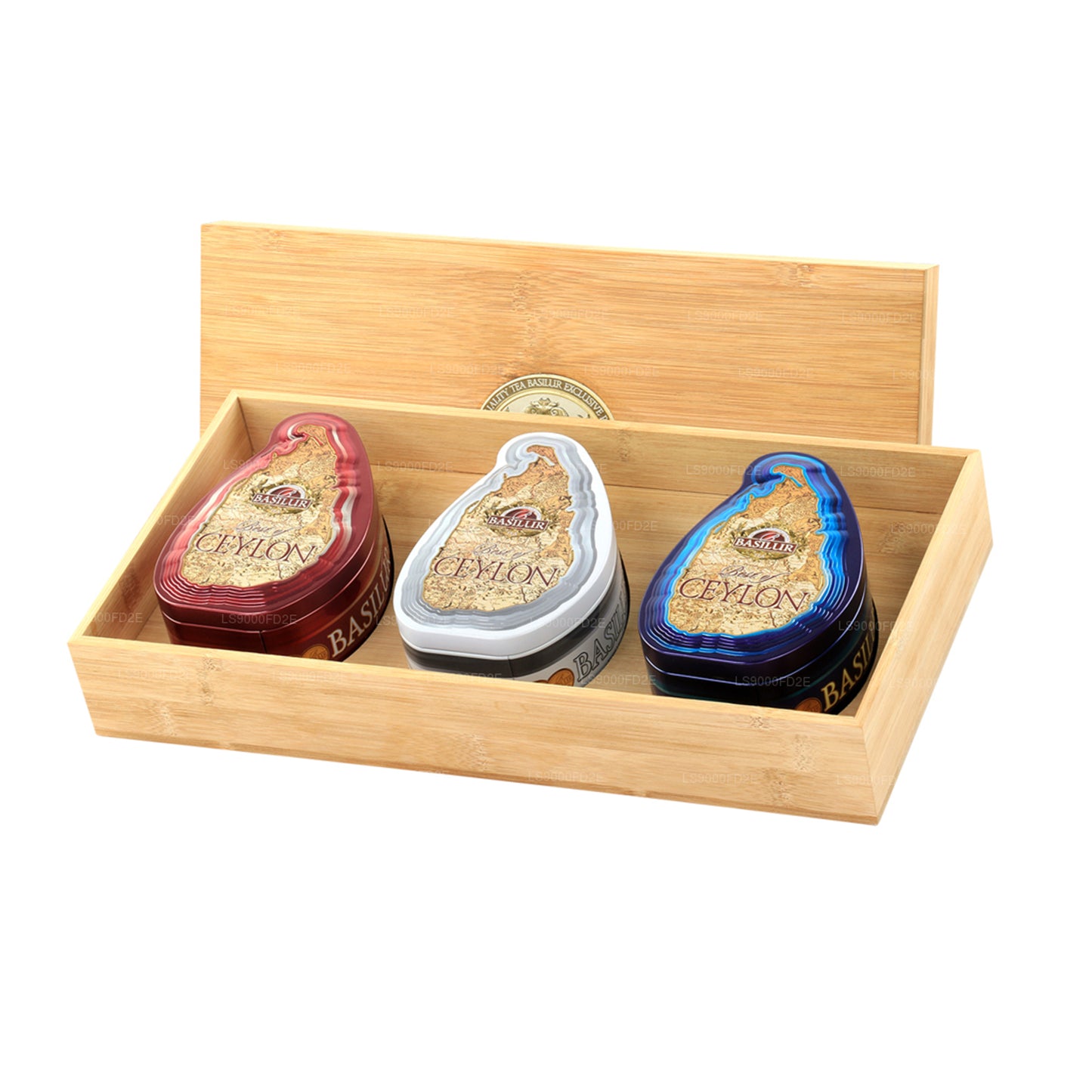 Basilur „Bedste af Ceylon“ 3 i 1 Mini Map Dåser (150g)