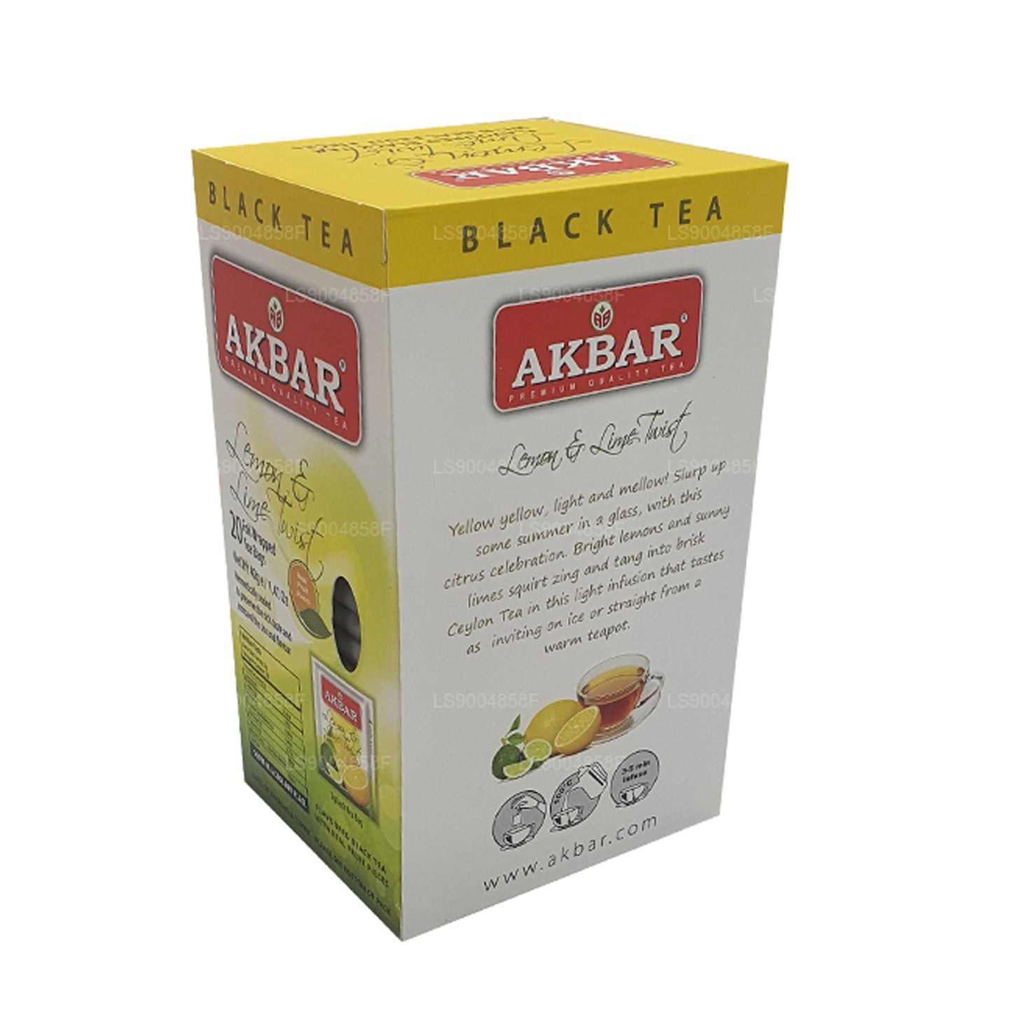 Akbar Citron og Lime Twist Tea (40g) 20 teposer