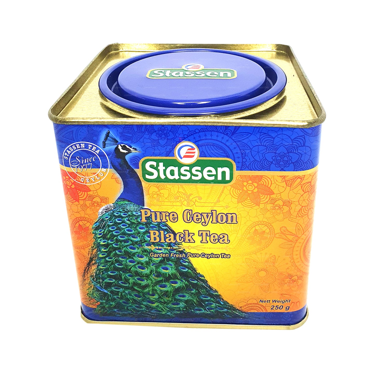 Stassen ren Ceylon sort te (250 g) dåse