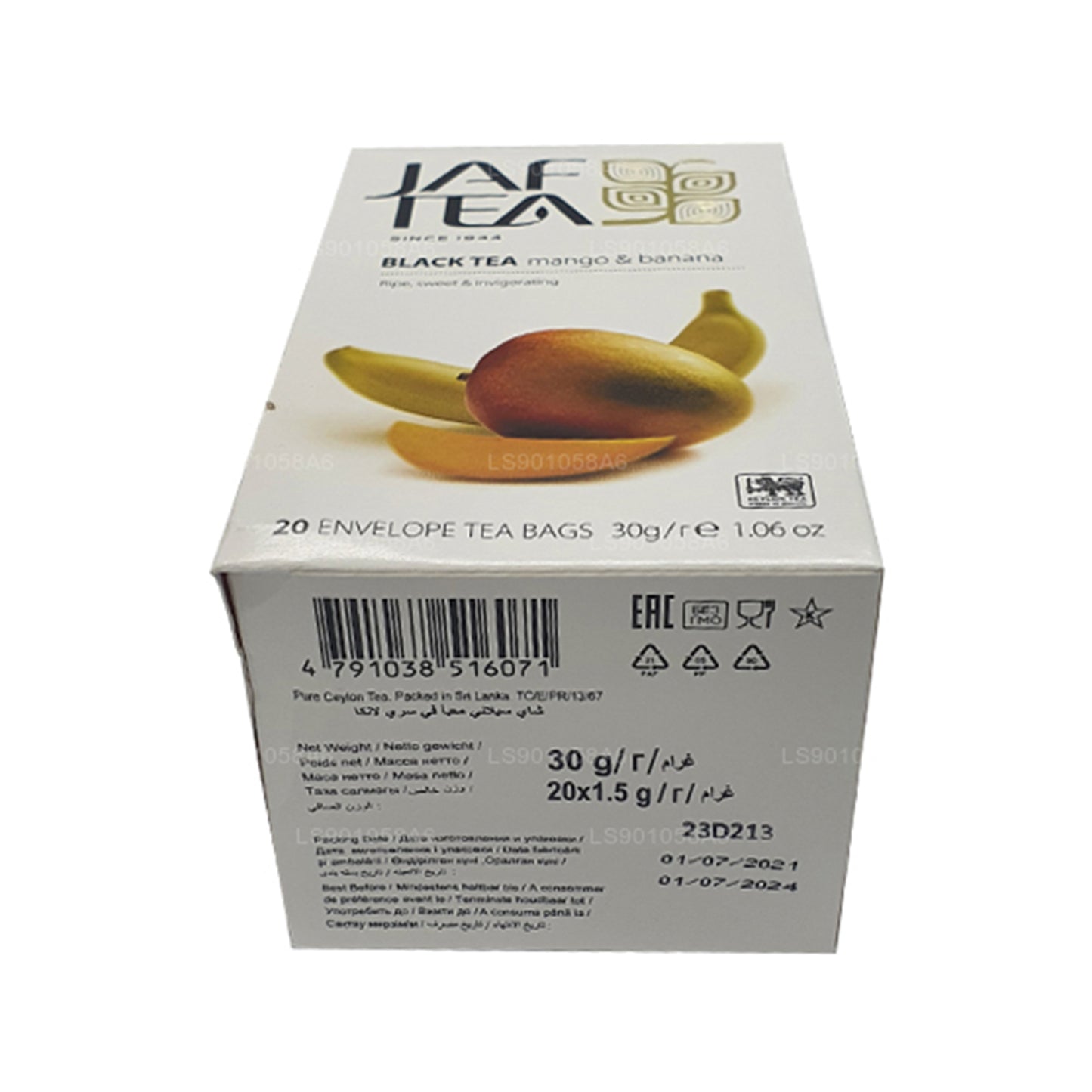 Jaf te ren frugt samling sort te mango banan (30g) 20 teposer