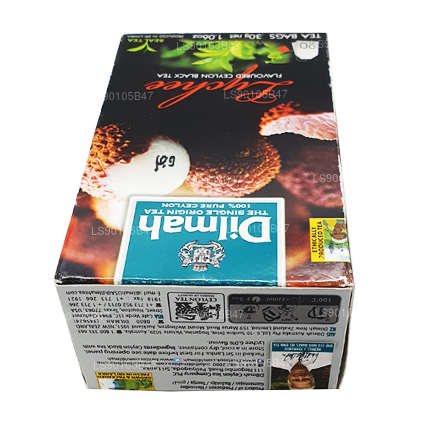 Dilmah Lychee aromatiseret sort te (30 g)