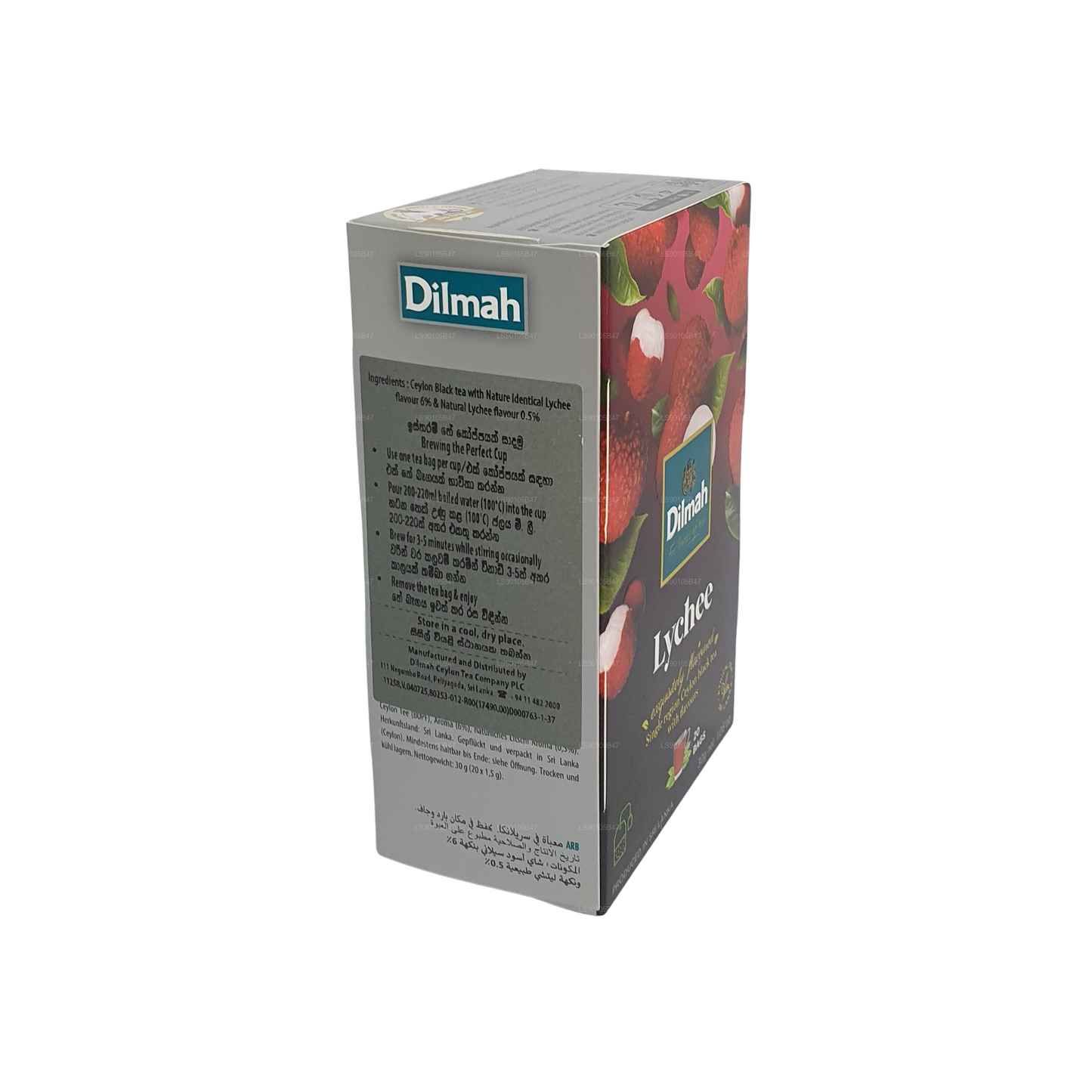 Dilmah Lychee aromatiseret sort te (30 g)