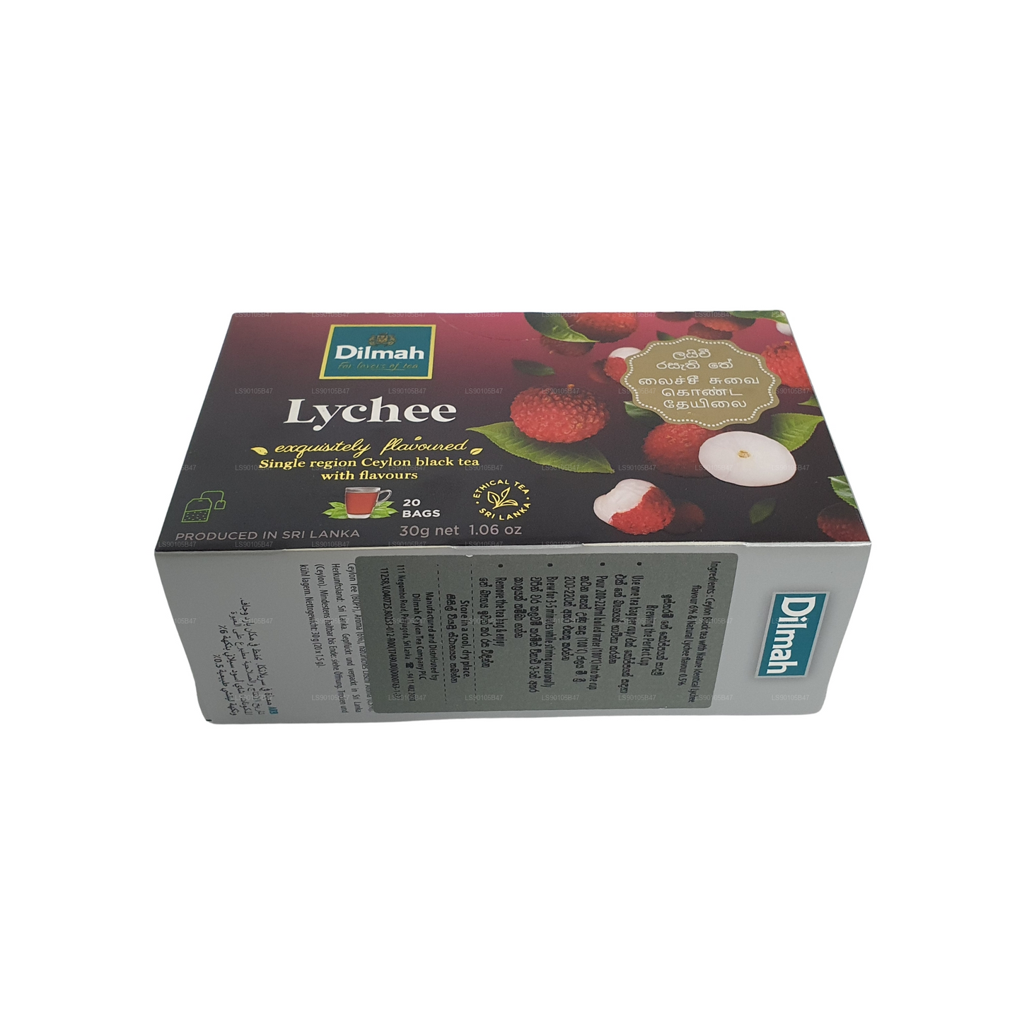 Dilmah Lychee aromatiseret sort te (30 g)