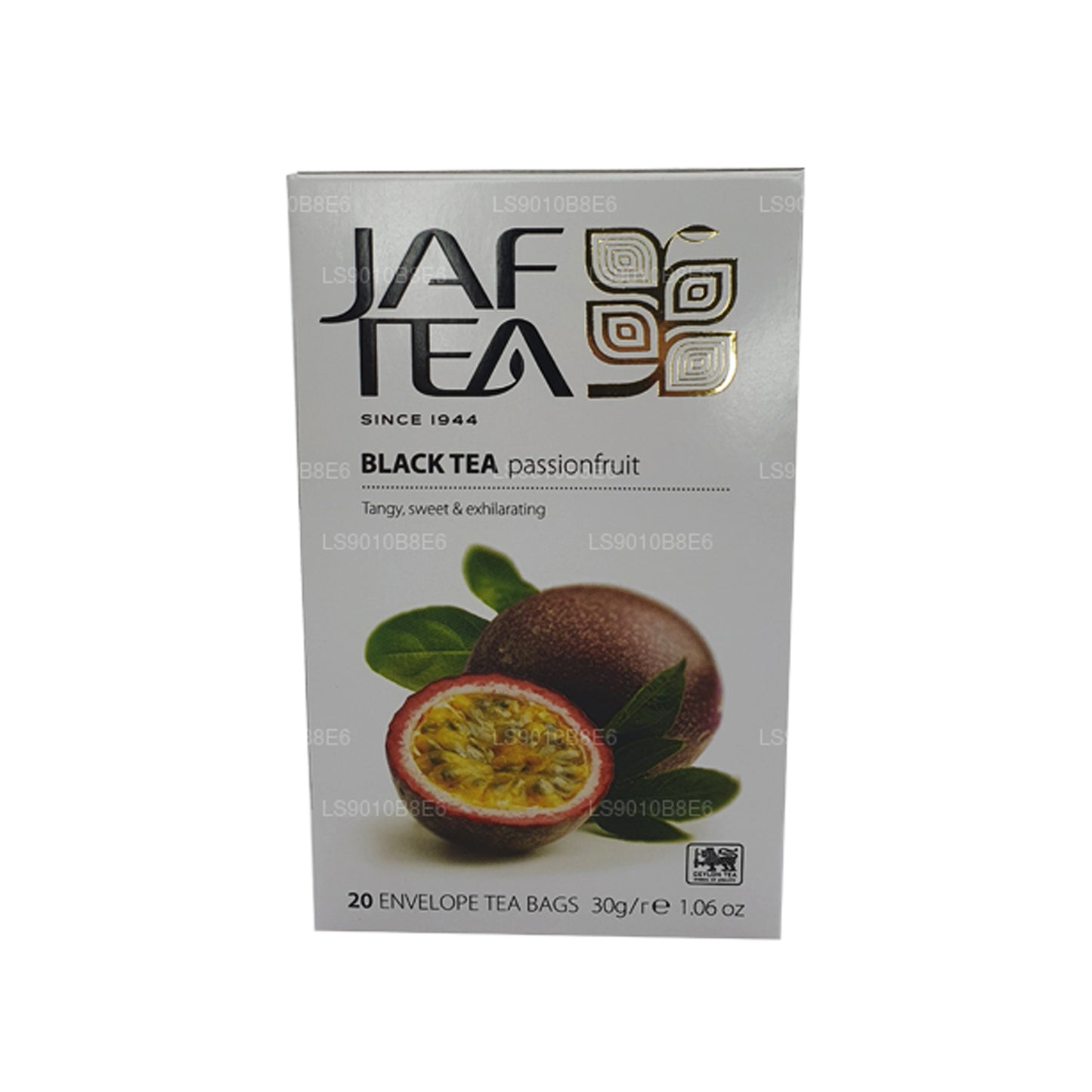 Jaf Tea Pure Fruits Collection Sort te Passionsfrugtfolie Envelop Teposer (30 g)