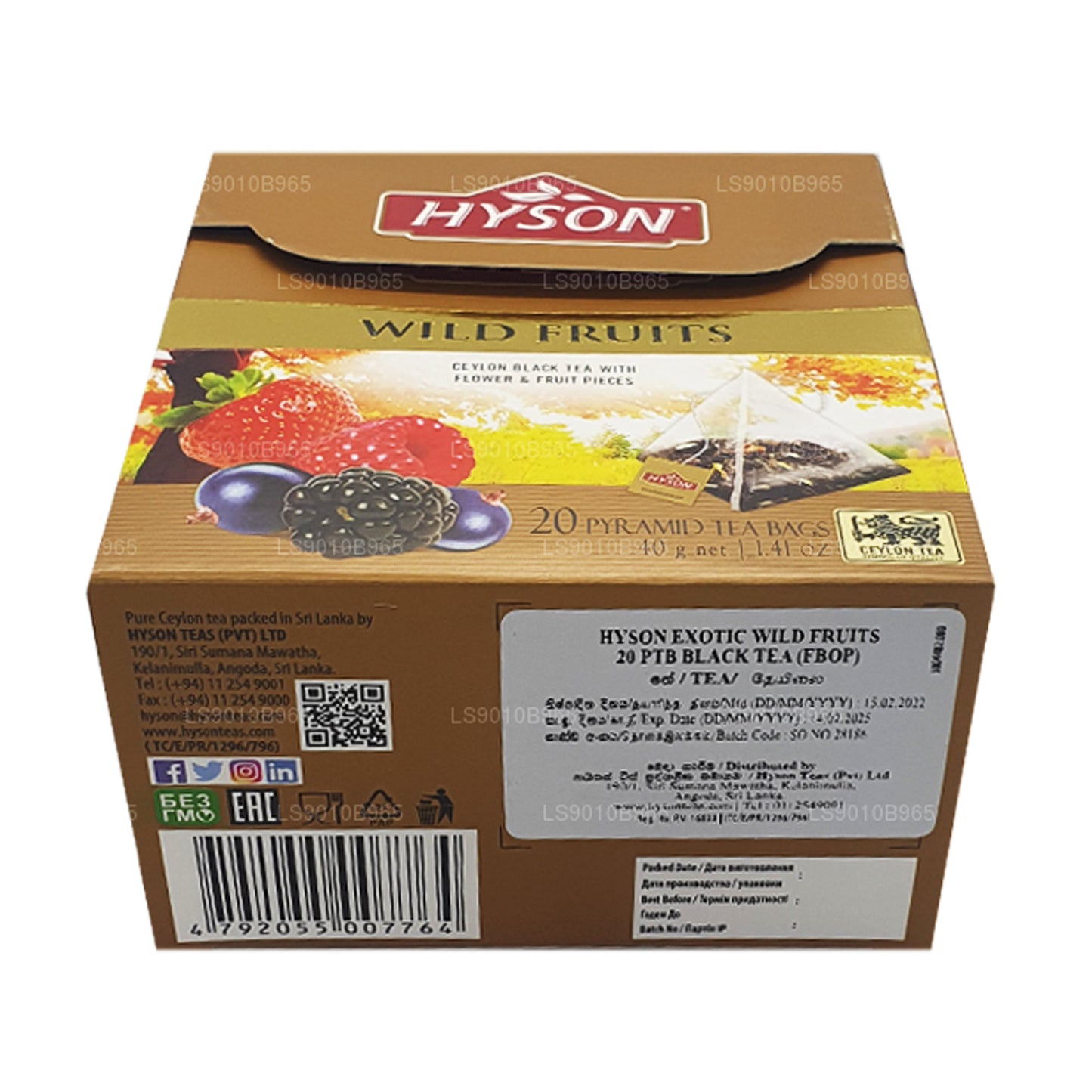 Hyson vilde frugter (40g) 20 teposer