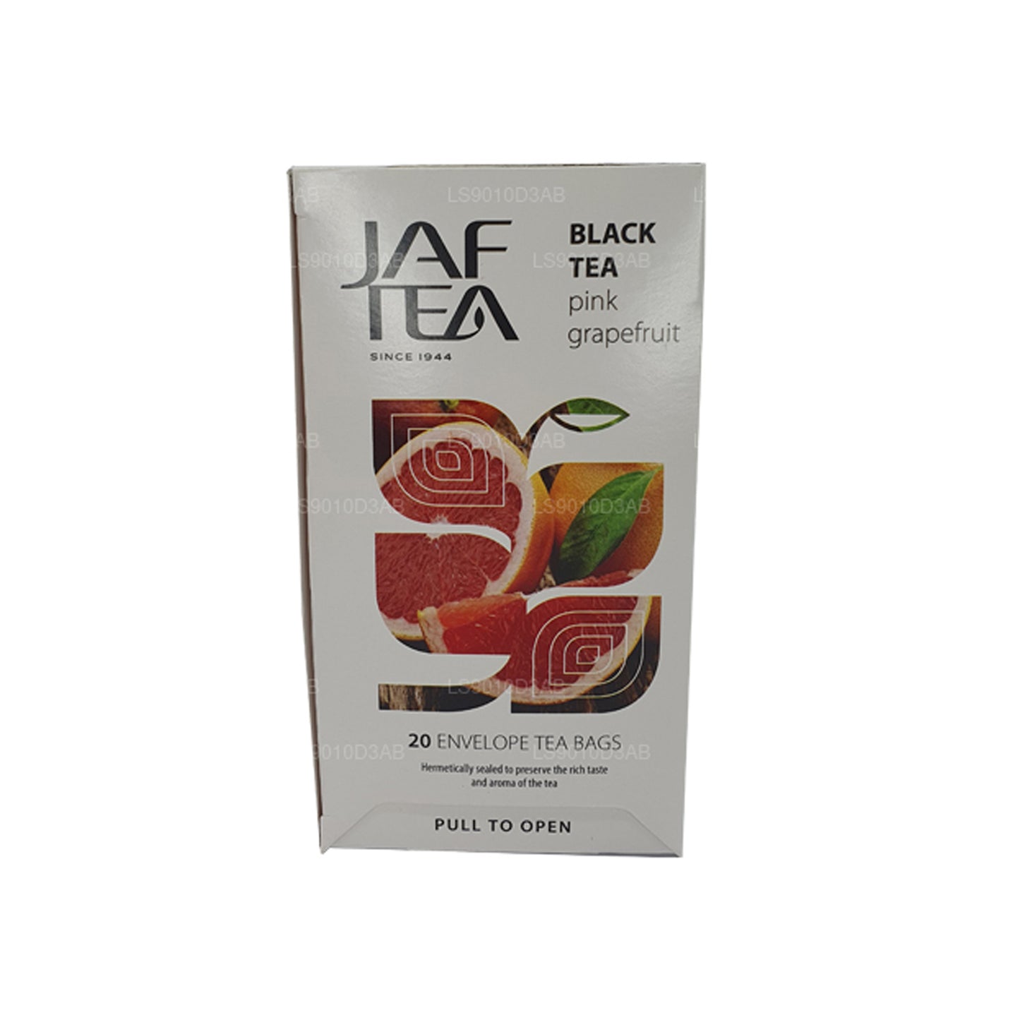 Jaf Tea Pure Fruits Collection Sort te Lyserød Grapefrugtfolie Envelop Teposer (30g)