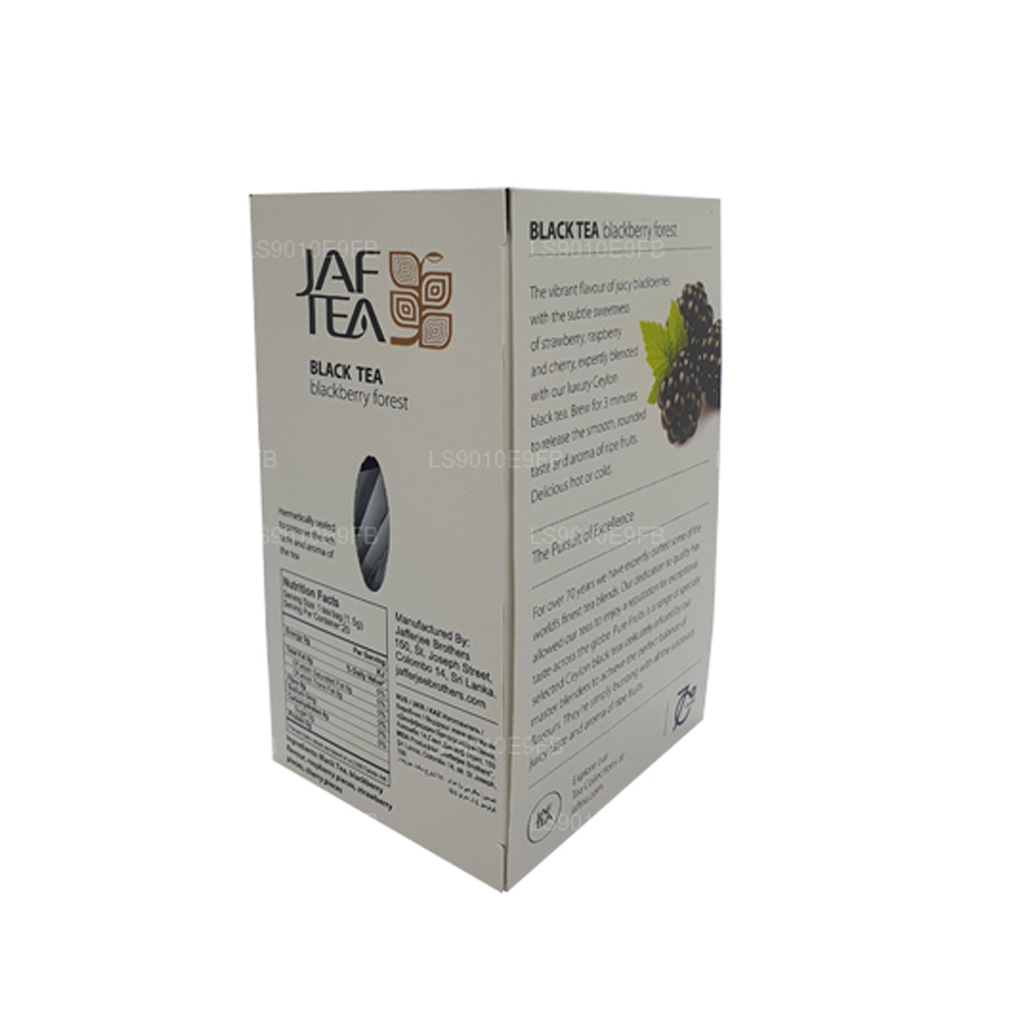 Jaf te ren frugt samling sort te Blackberry Forest folie indhylle teposer (30 g)