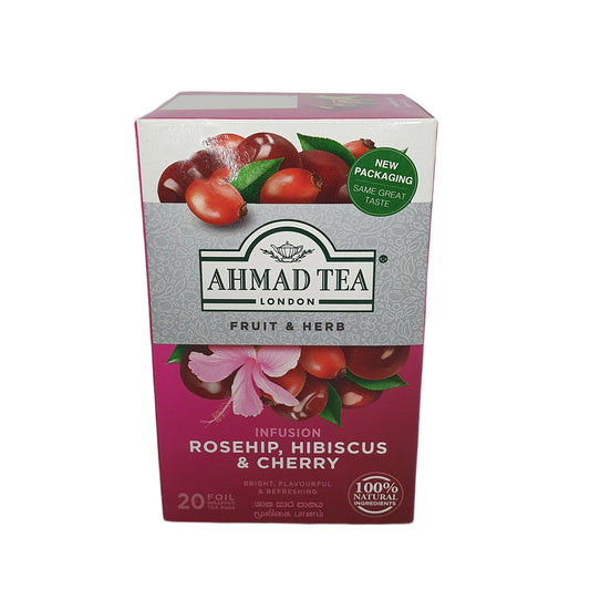 Ahmad hyben, hibiscus og kirsebær (40g) 20 folie teposer