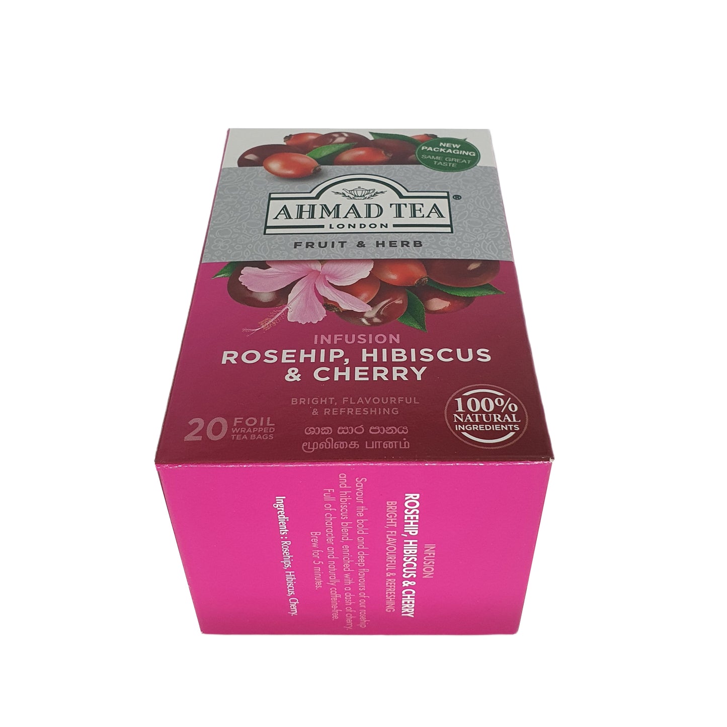 Ahmad hyben, hibiscus og kirsebær (40g) 20 folie teposer