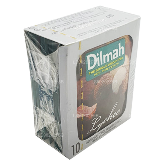 Dilmah Lychee aromatiseret Ceylon sort te (20g) 10 teposer