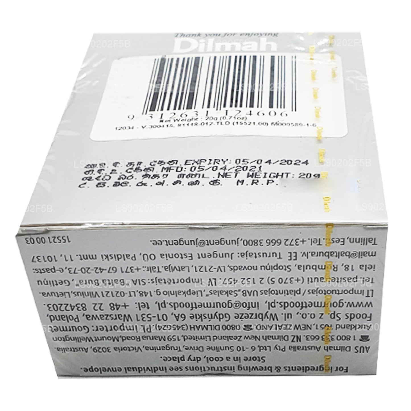 Dilmah Lychee aromatiseret Ceylon sort te (20g) 10 teposer