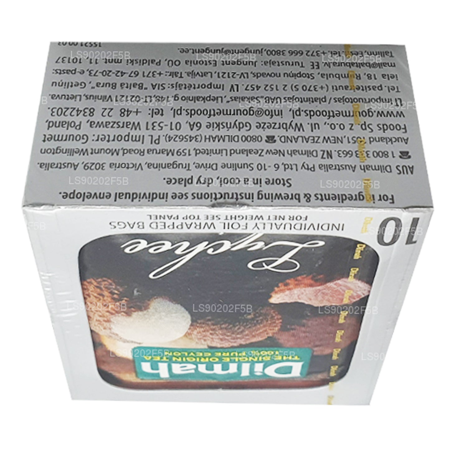 Dilmah Lychee aromatiseret Ceylon sort te (20g) 10 teposer