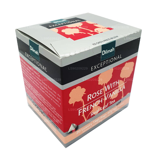 Dilmah ekstraordinær rose med fransk vanilje (40g) 20 teposer