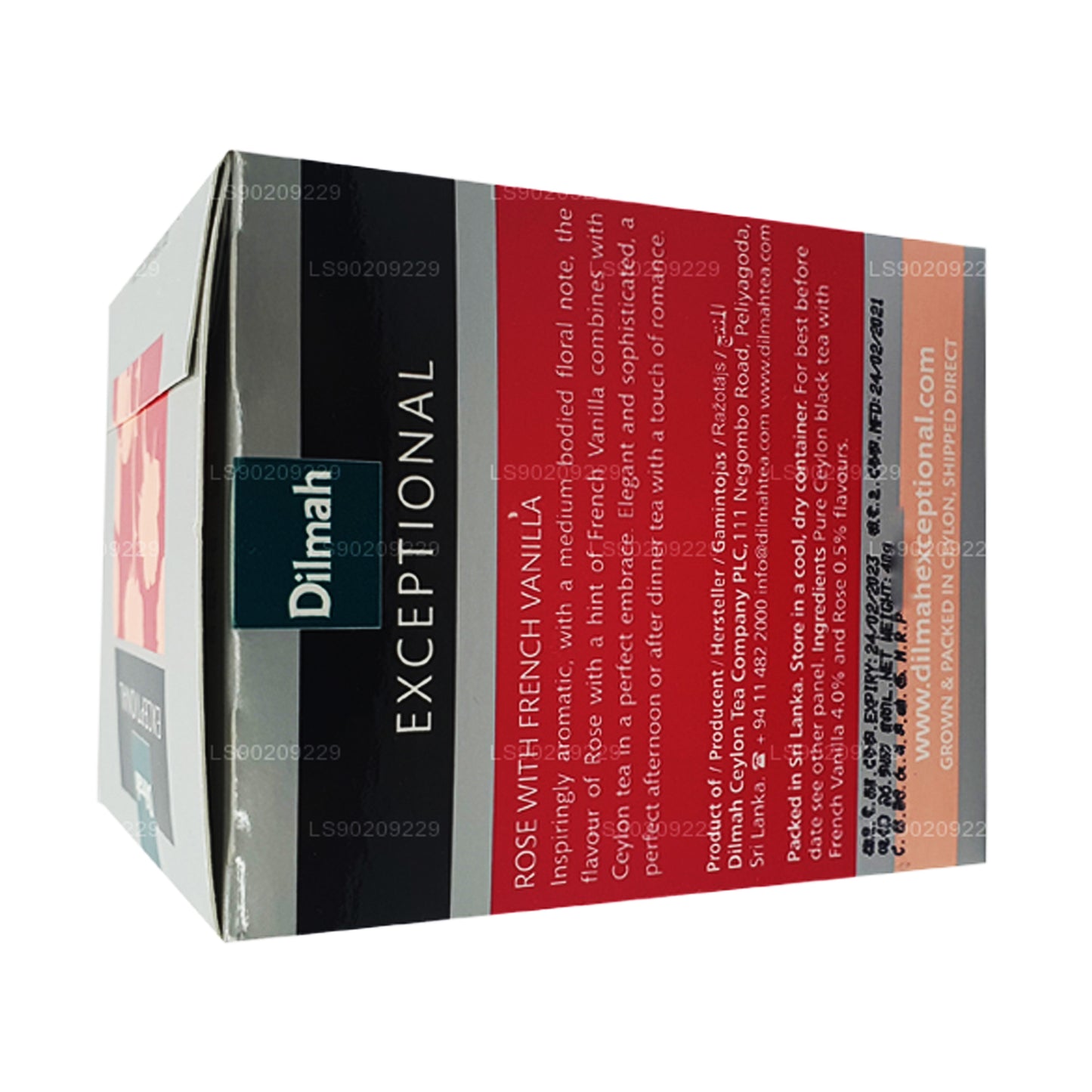 Dilmah ekstraordinær rose med fransk vanilje (40g) 20 teposer