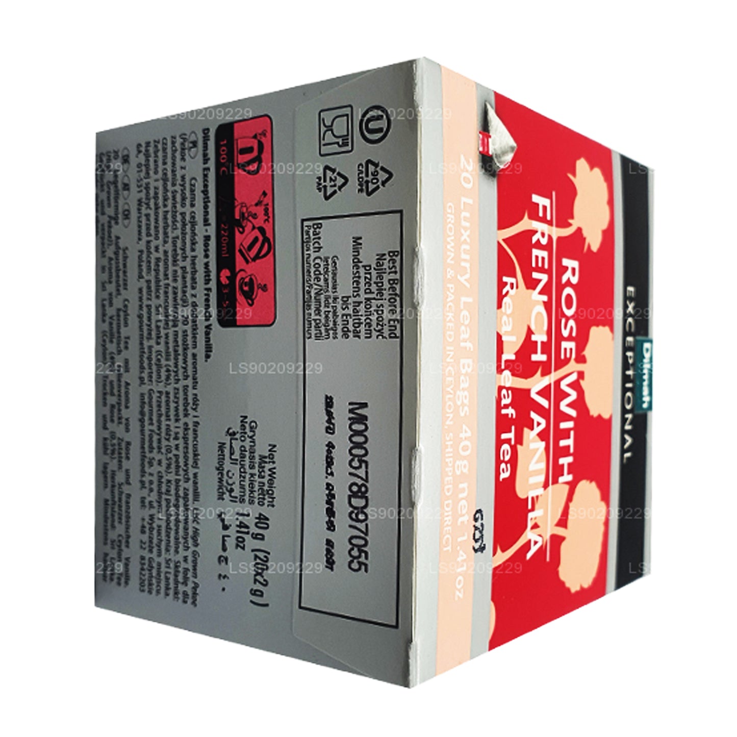 Dilmah ekstraordinær rose med fransk vanilje (40g) 20 teposer