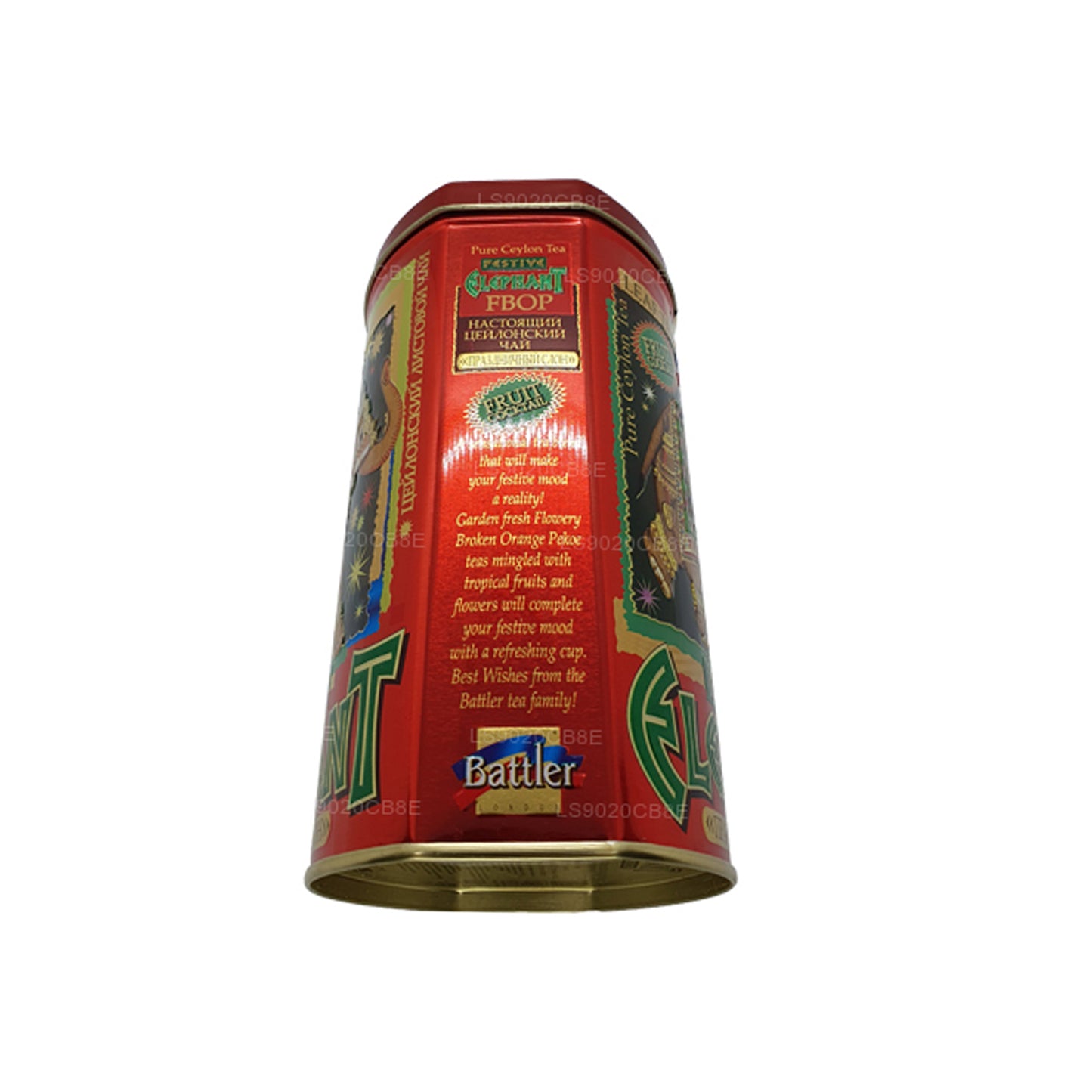Battler Festlig Elefant Frugt Cocktail Tin Caddy (100 g)