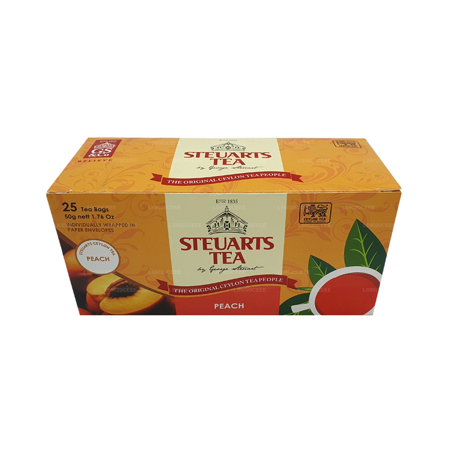 Steuarts fersken te (50g) 25 poser