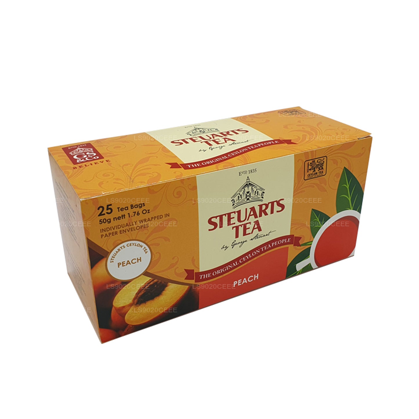 Steuarts fersken te (50g) 25 poser