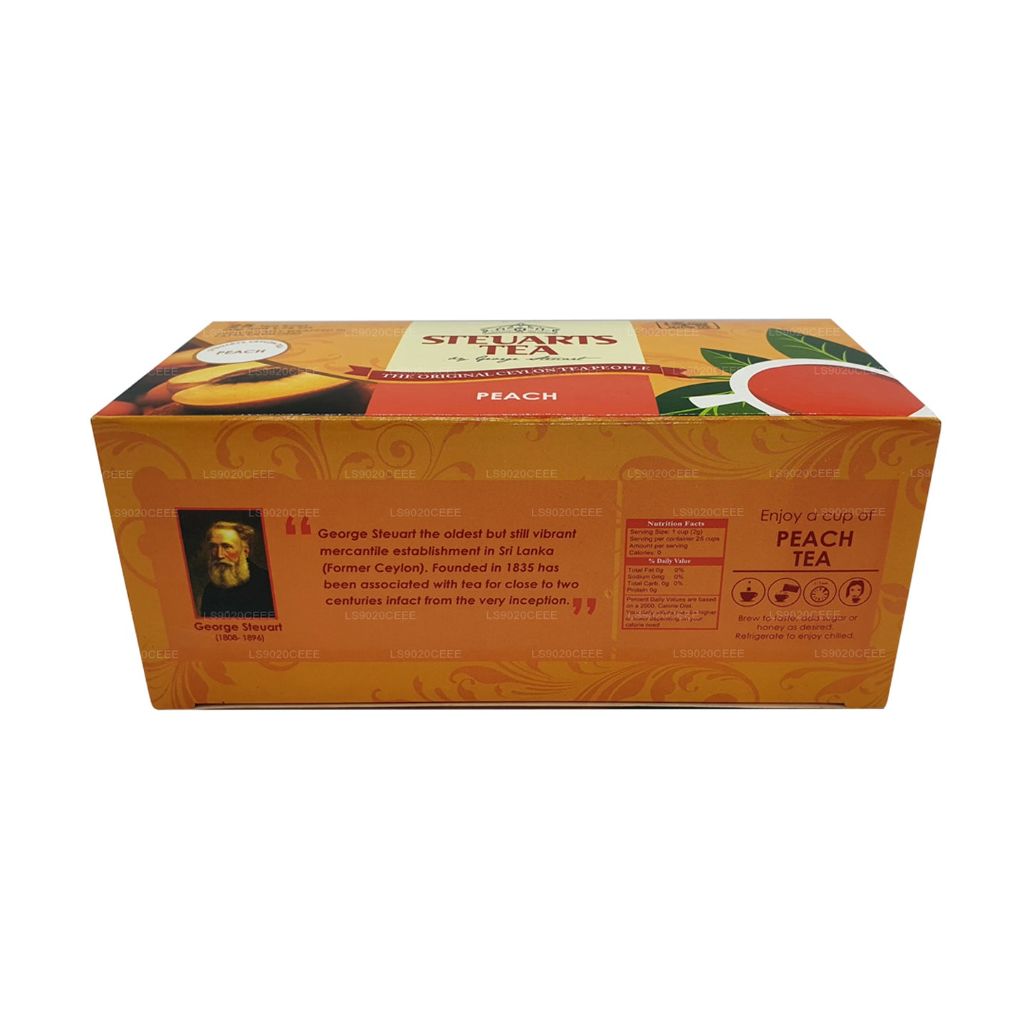 Steuarts fersken te (50g) 25 poser