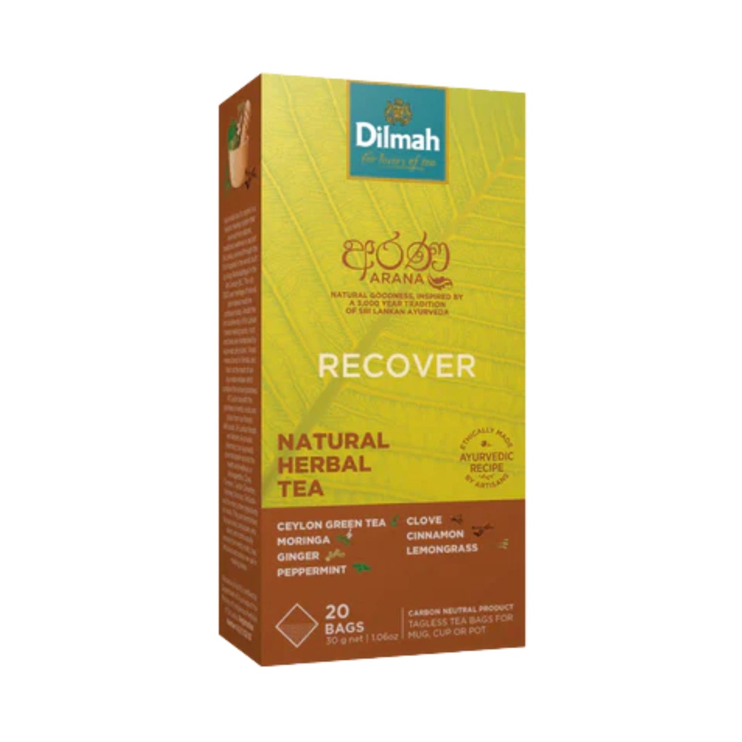 Dilmah Arana Gendan naturlig urtegrøn te (20 Tagless teposer)