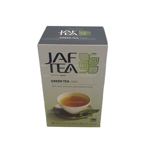 Jaf Tea Pure Green Collection Grøn te Mint Folie Envelop Teposer (40g)