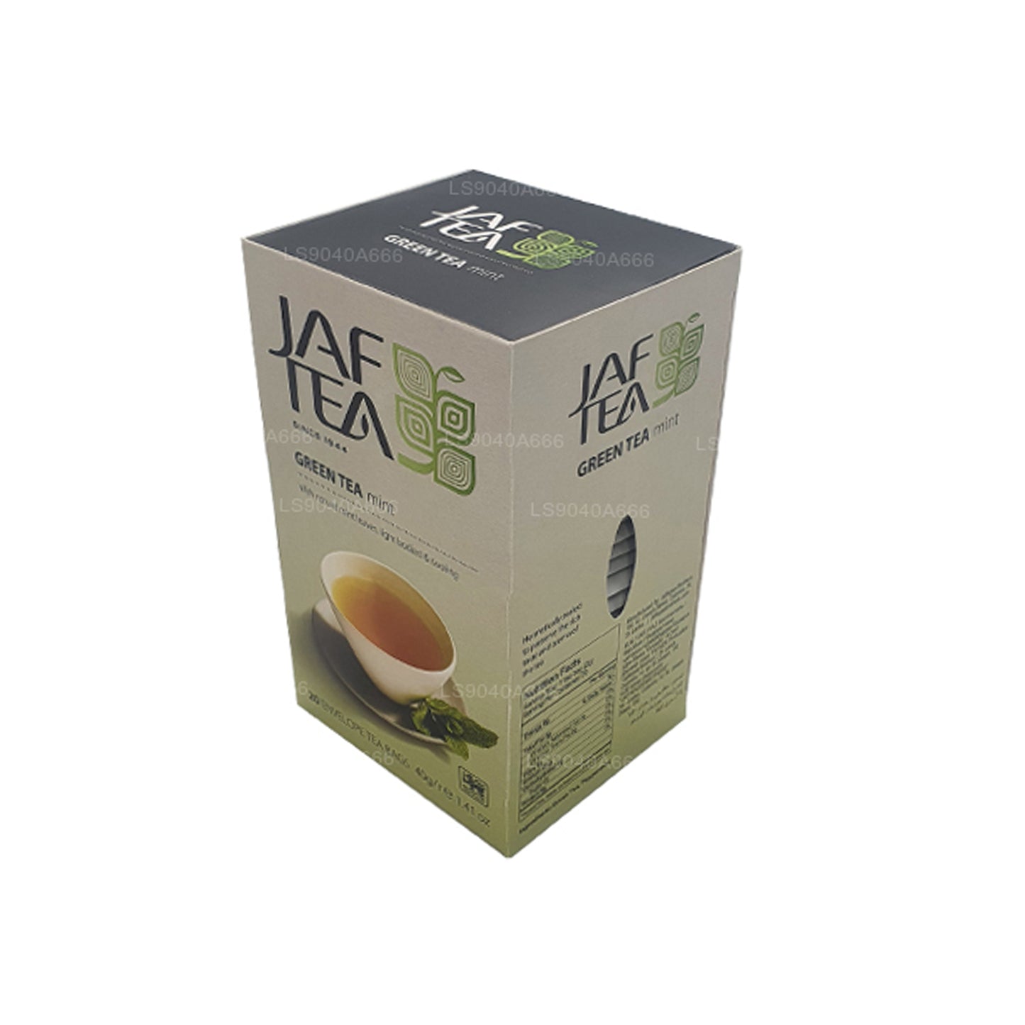 Jaf Tea Pure Green Collection Grøn te Mint Folie Envelop Teposer (40g)