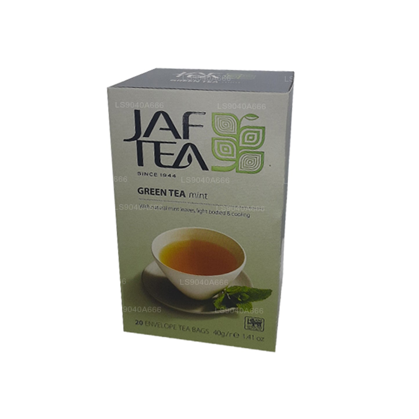 Jaf Tea Pure Green Collection Grøn te Mint Folie Envelop Teposer (40g)