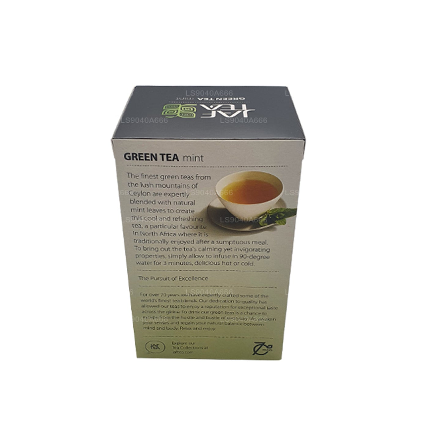 Jaf Tea Pure Green Collection Grøn te Mint Folie Envelop Teposer (40g)
