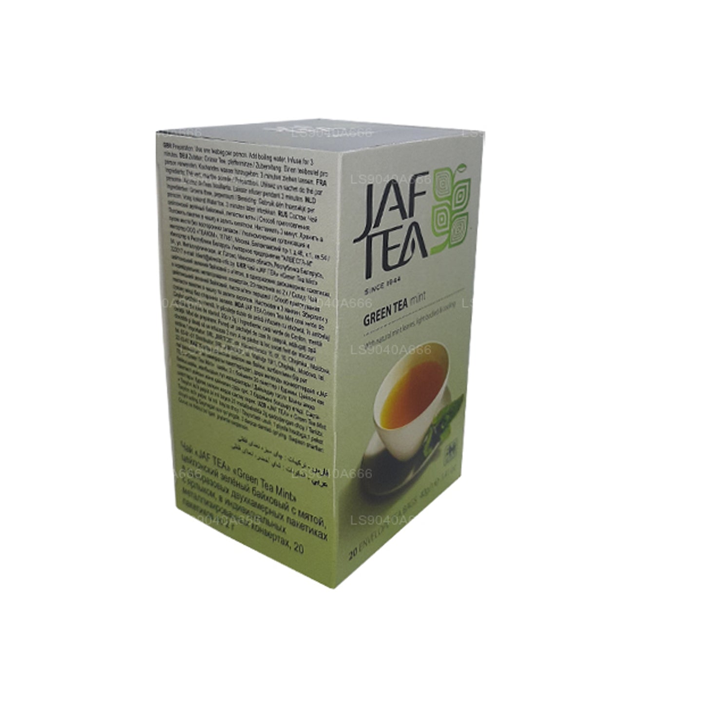 Jaf Tea Pure Green Collection Grøn te Mint Folie Envelop Teposer (40g)